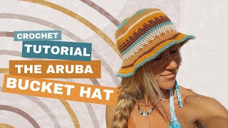 Crochet Tutorial The Aruba Bucket Hat  Learn to Crochet a Bucket Hat  Crochet Bucket Hat Pattern [upl. by Sheya]