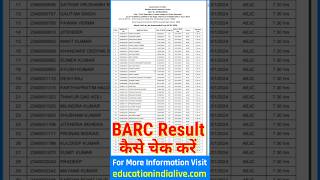 BARC Result 2023 Kaise Dekhe  How To Check BARC Result 2023 [upl. by Yleek]