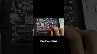 play pause reset  Boolean board  FPGA  fpga vlsi 7segmentdisplay ece [upl. by Sayles77]