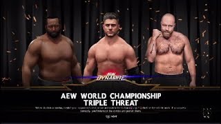 WWE 2K24 universe mode Dane get in the AEW title match [upl. by Acireh]