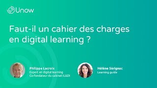 Faut il un cahier des charges en digital learning [upl. by Hsetim]