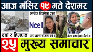 Today news🔴Nepali news l aaja ka mukhya Samachar l Nepali samachar live  Mangsir 18 gate 2080 [upl. by Nongim81]