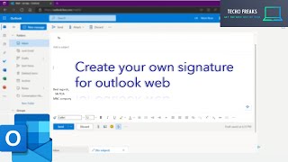 How to create a signature in Outlook web [upl. by Nylidnarb]