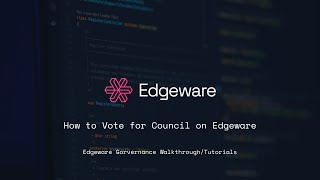 How to Vote for Council on Edgeware [upl. by Pfaff]