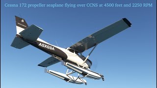 MSFS 2020 C172 seaplane cruising above Cape Cod National Seashore [upl. by Nodla]