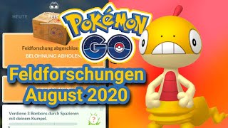 Feldforschungen alle Aufgaben für den August 2020  Pokémon GO deutsch [upl. by Esom]