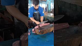 Slicing fresh tuna meats shorts tunacuttingskills mukbang fish delicious fyp [upl. by Adnwahsar]