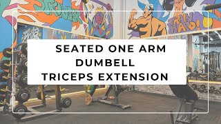 SEATED ONE ARM DUMBELL TRICEPS EXTENSION [upl. by Geminius]