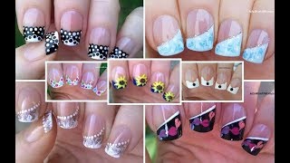 NAIL ART COMPILATION 5  French Manicure Designs  Life World Women [upl. by Llehsram315]