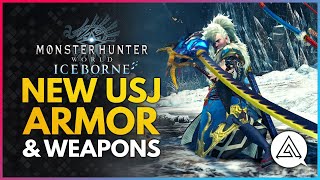 Monster Hunter World  New USJ AZURE ERA Armor amp Weapons  Armor Skill Breakdown [upl. by Braun500]