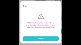 HOW TO AVOID ERROR MESSAGE WHILE TRADING ON PANCAKE SWAP [upl. by Olivann]