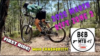 2025 marin rift zone 2 first ride  AND SOMEONE CRASHES marinbikes riftzone mtb mtbcrash [upl. by Atsirhc891]