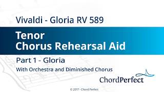 Vivaldis Gloria Part 1  Gloria  Tenor Chorus Rehearsal Aid [upl. by Nalim]