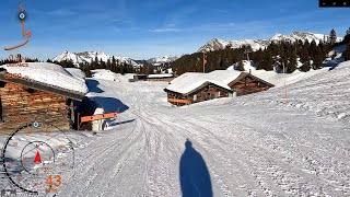 4K Skiing Les Diablerets to Villars and Back  2022 New Years Day Vaud Switzerland GoPro HERO10 [upl. by Einaej]