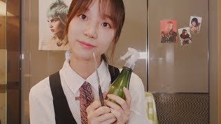 Relaxing Hair Salon✂️ ASMR Haircut amp Shampoo [upl. by Hatnamas]