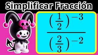 Fracciones con POTENCIAS en NUMERADOR y DENOMINADOR diferente👉Nivel Básico [upl. by Reyem]