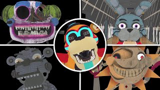 FNAF Help Wanted 2  All Bright Mode Jumpscare Behind The Scenes [upl. by Zacharia276]