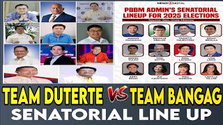 DUTERTE SENATORIAL LINE UP VS BANGAG SENATORIAL LINE UP [upl. by Haduhey]