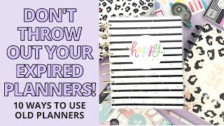 10 IDEAS ON HOW TO USE UNUSED EXPIRED PLANNERS  HAPPY PLANNER TIP [upl. by Jordain709]