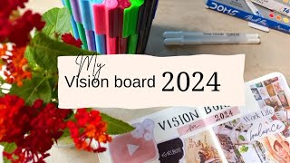 How to Create a Vision Board  Vision Board Set up 2024VisionBoard GoalSetting Penthoughts [upl. by Barthelemy]