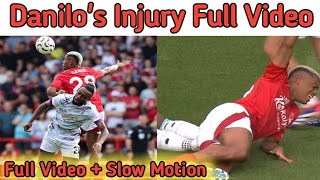 Danilo ankle injury video  Nottingham Forest’s Danilo suffers broken ankle in Premier League game [upl. by Aeslehc]