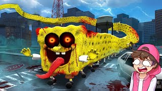 BOB ESPONJA ALARGADO Mutante INVADE la Ciudad [upl. by Viole]