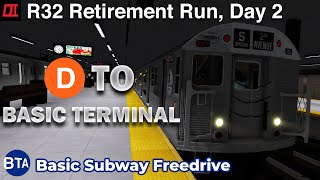 Roblox BTA  R32 D Express to Basic Terminal ft Foamers Basic Subway Freedrive [upl. by Florian]