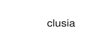 How to pronounce clusia [upl. by Ibbie369]