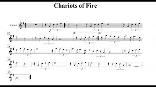 Chariots of Fire Theme Song  Band Karaoke for Alto Sax Bari Sax and all Eb Instruments [upl. by Neely]