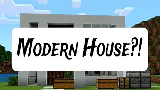 Cara membuat Modern HouseRumah Modern sederhana di minecraft minecraftpe tutorial gaming [upl. by Gilburt]