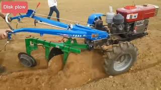 15HP Diesel Engine Hand tractor rotary tiller [upl. by Nylesoj]