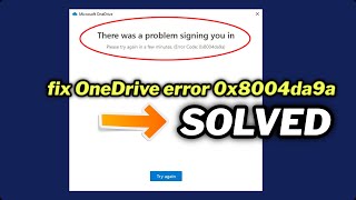 FIXED OneDrive error 0x8004da9a In windows 1011 [upl. by Lateehs]