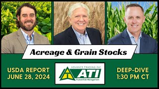 June 28 2024 USDA Acreage and Grain Stocks Report [upl. by Frazer748]