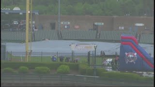 Timelapse Stockton Ports roll out tarp as rain rolls in  Raw [upl. by Oigroeg]