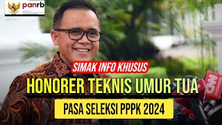 🔴CEK SEKARANG INFO KHUSUS HONORER TEKNIS UMUR TUA  PRIORITAS DIANGKAT PPPK PENUH WAKTU [upl. by Peers797]