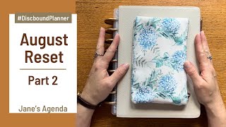 Monthly Reset Part 2  August Planner Refresh  Jane’s Agenda Classic Discbound [upl. by Nerin]