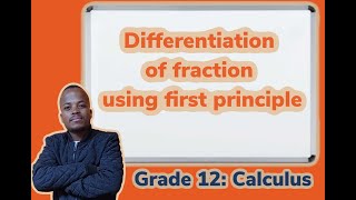 Using first principle to derive a function in a form of a fraction  Calculus problem 2 [upl. by Dicky]