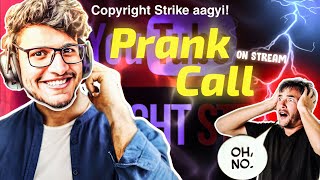 TRIGGERED INSAAN  Copyright Strike Prank Call on stream🤣 [upl. by Ainesej]