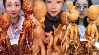 CHINESE MUKBANGERS OCTOPUS 🦑🐙 I EATING COMPILATION 🔥🤤 I MUKBANG SHORTS [upl. by Hsirk]