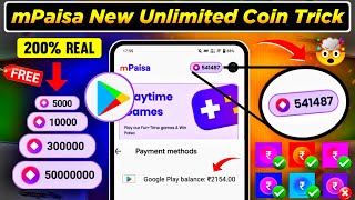 mPaisa App Unlimited Trick  mPaisa App New Coin Trick  mPaisa coin trick  Free Redeem Code App [upl. by Alvy103]