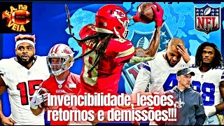 Resumo da Semana 9 grandes jogos nesse domingo e segunda lesões e demissões nfl nflbrasil [upl. by Crystie]