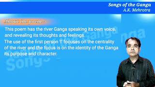 SONGS OF THE GANGA POEM BY A K MEHROTRA RBSE CLASS 11 [upl. by Leigha]