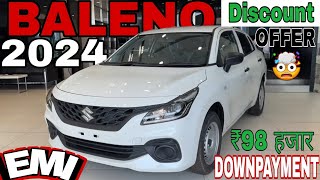 NEW Baleno Emi offers  DISCOUNT  NEW PRICE  New Maruti Suzuki Baleno Sigma Base Model Details🔥 [upl. by Nitsraek]