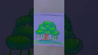 Banyan tree drawing drawing viralshorts viralsong 😘😊🥰🤩 [upl. by Bowra]