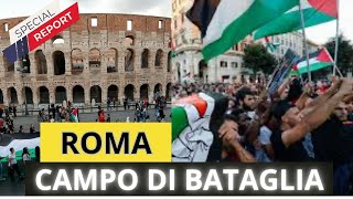 Una manifestazione proPalestina a Roma sfocia in violenza [upl. by Lemon]