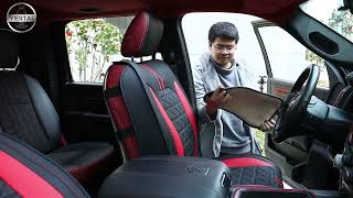 How to Install the YIERTAI RAM Truck Seat Covers [upl. by Yukio]