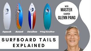 SURFBOARD DESIGN FOR BEGINNERS  UNDERSTANDING SURFBOARD TAILS [upl. by Norehs93]