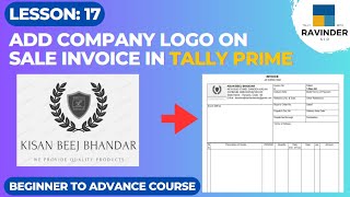 add company logo on sale invoice in tally prime [upl. by Rotkiv]