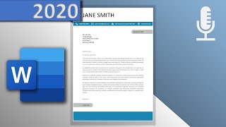 How to Create a Modern Cover Letter 📄 Template in Word 🎙VOICE OVER 2020  with downloadlink⬇ [upl. by Netnert]