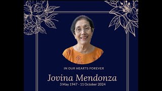 Jovina Mendonza  Funeral Service  LIVE [upl. by Levison]